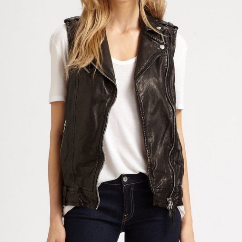 Aritzia Mackage Frederica *BROWN* Moto Vest